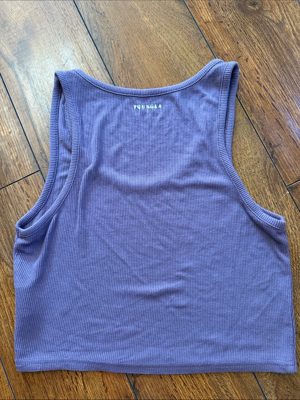 YoungLA Lavender Ribbed Crop Tank - Picture 3 of 3